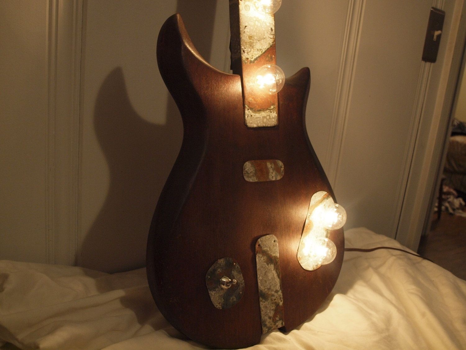 Hand Crafted Light Fixture Guitar Repurposed Vintage 1963 Gretsch Corvette Body by West Vintage