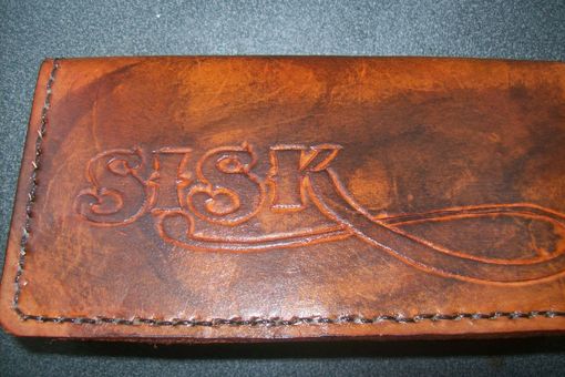 Custom Made Custom Leather Checkbook Cover With Personalization