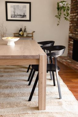 Custom Made 'Nova' White Oak Custom Dining Table (Parsons Style)
