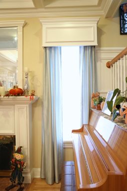 Custom Made White Window Cornices With Crown Molding
