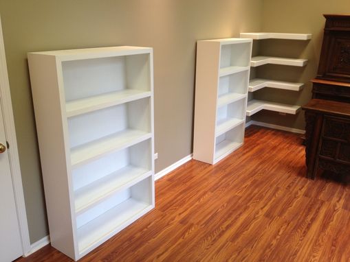Custom Made 12 Floating Shelves And 3 Floor Standing Units.