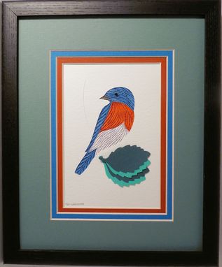 Custom Made Birds - Cardinal Quilled And Framed Wall Art New Hampshire Birds