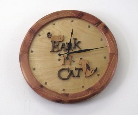 Custom Made Bark'n'Cat Store Clock