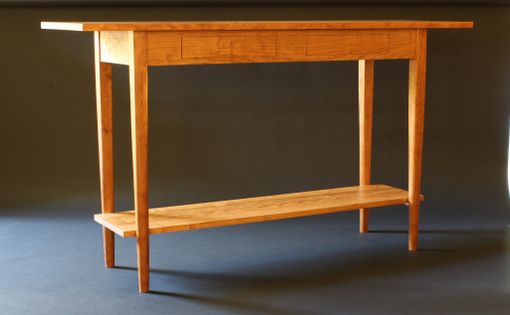 Custom Made Console Table In Figured Cherry