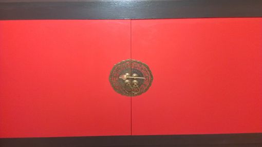 Custom Made Modern Oriental Entryway Console Cabinet