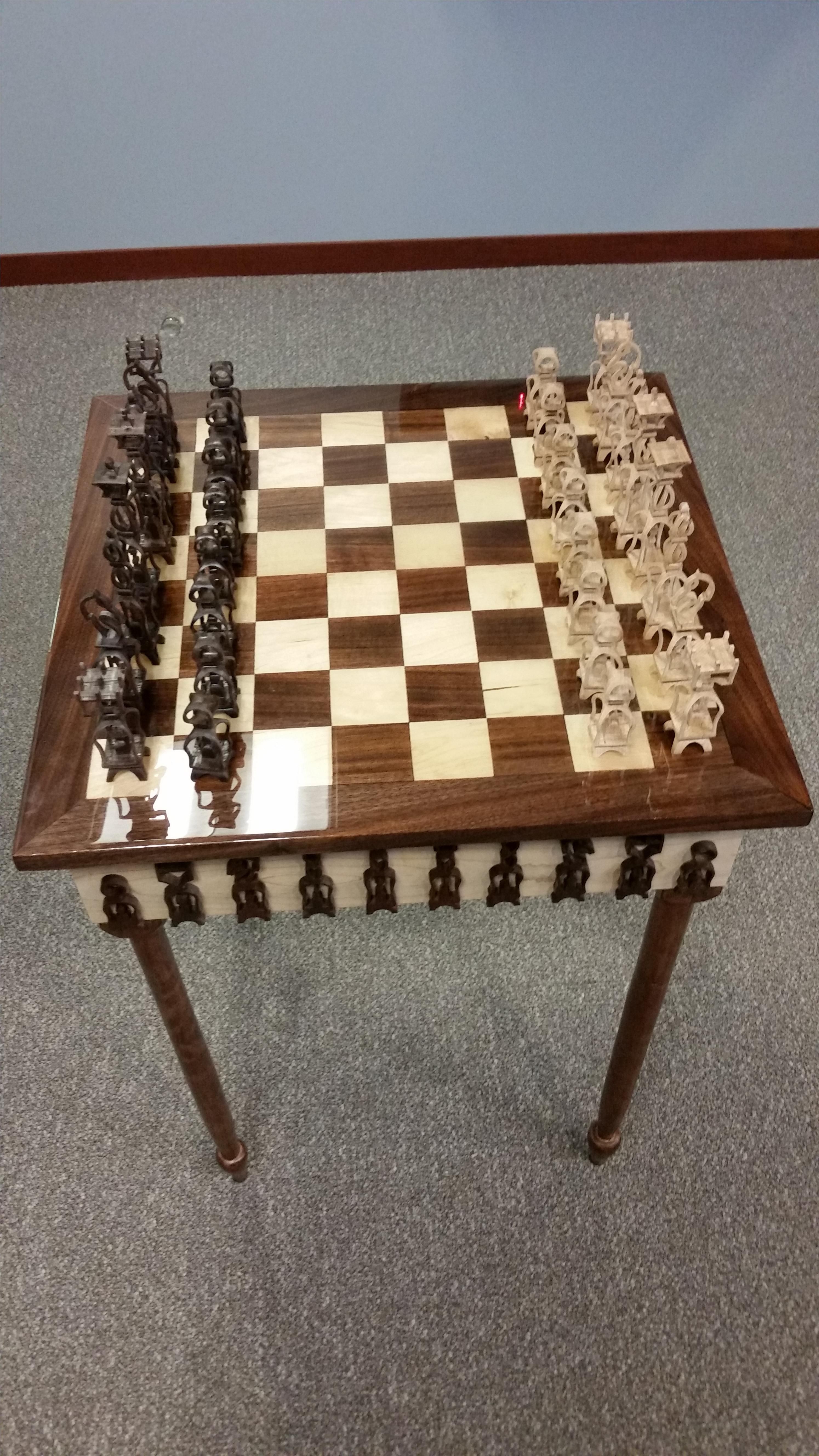 Handmade Chess Board Table by Home Sweet Home Woodcrafts | CustomMade.com