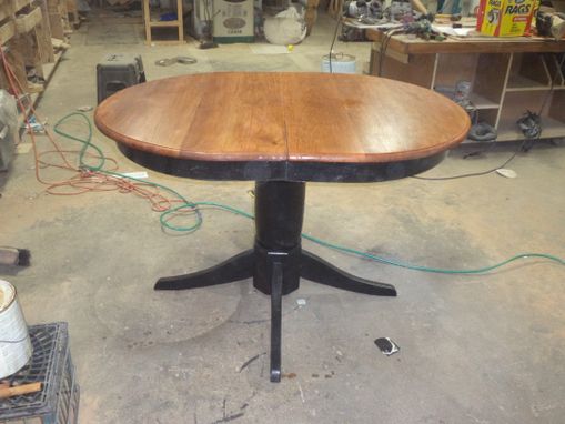 Custom Made Colorblock Pedestal/Trestle Table