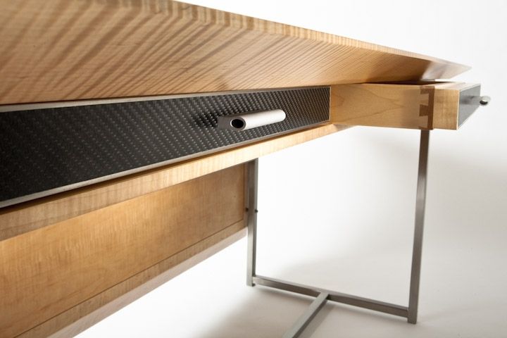 Hand Crafted Carbon Fiber Expandable Desk by Jg Custom Design