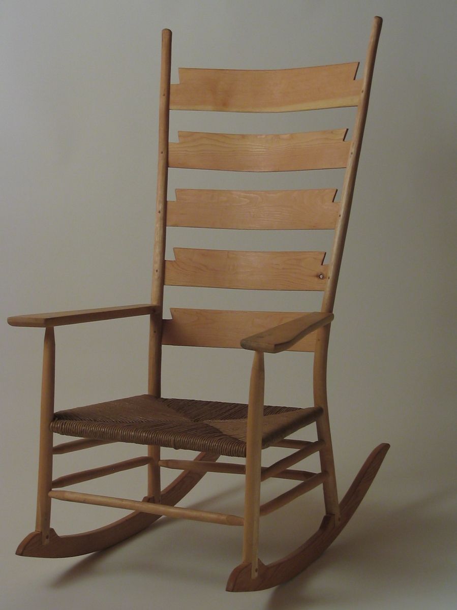 Custom Made Ladder Back Rocking Chair by Silvertree 