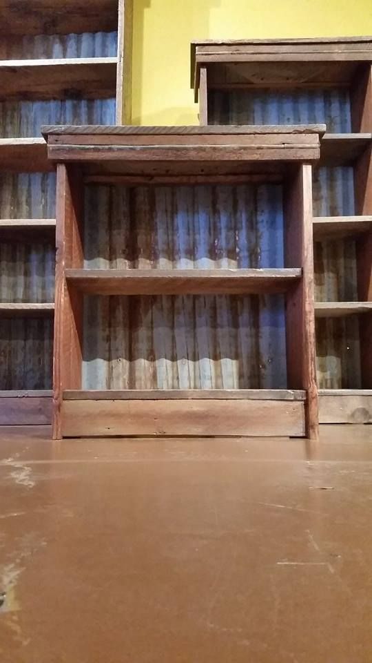 Buy Custom Rustic Reclaimed Barnwood Bookcase / Shelves, made to order