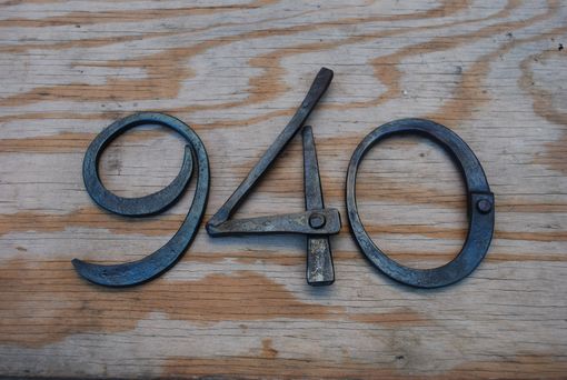 Custom Made Hand Forged Metal House Numbers