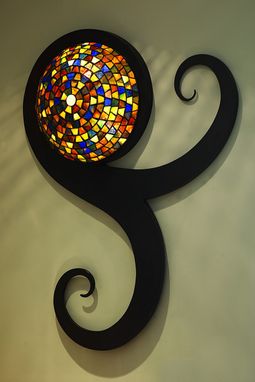Custom Made Tiffany Style Stained Glass Wall Sconce