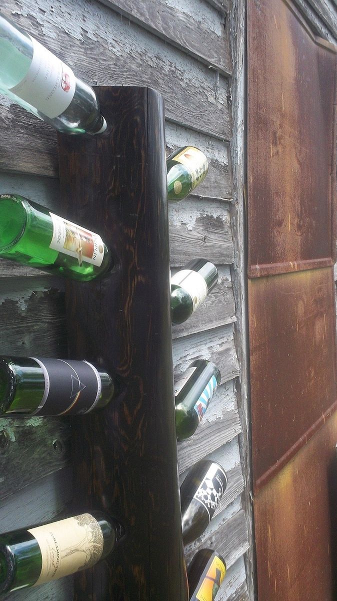 Handmade Rustic Wine Rack by Scott Design Woodworx LLC