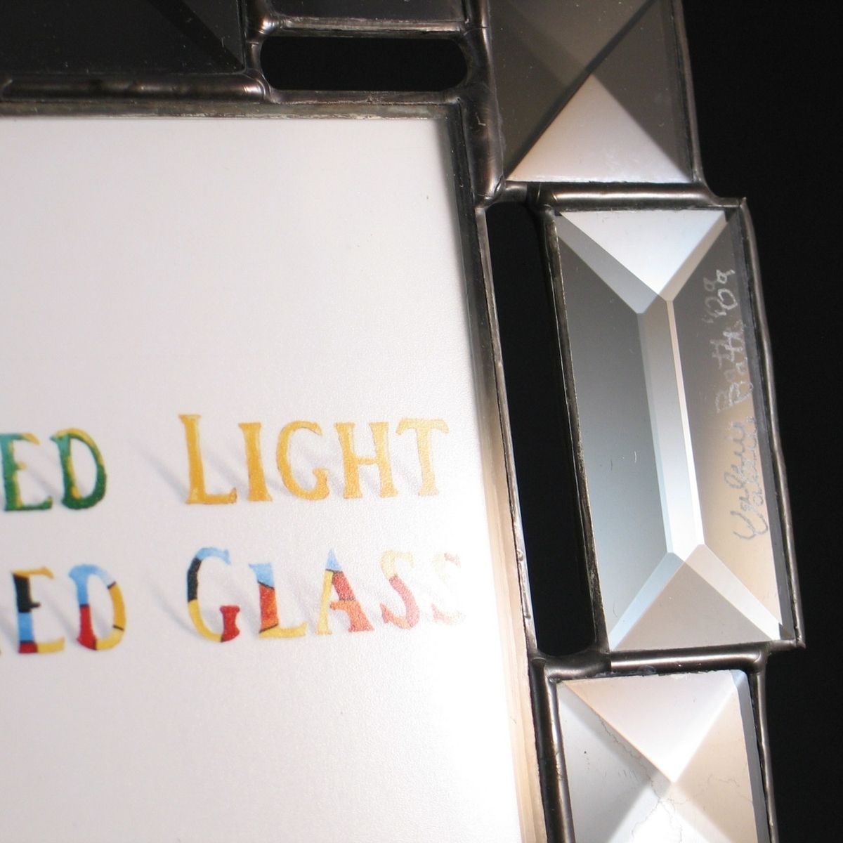 Hand Made 5x7 Stained Glass Bevel Picture Frame by Painted Light