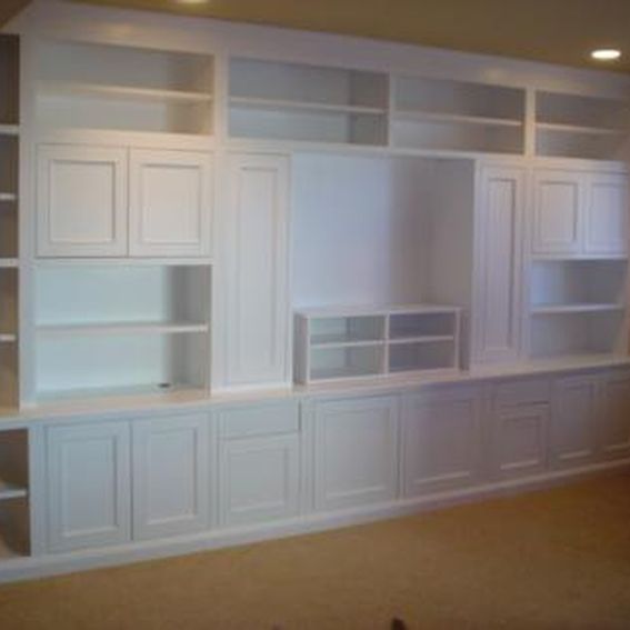 Custom Made Full Wall Entertainment Center by Woodline Designs ...