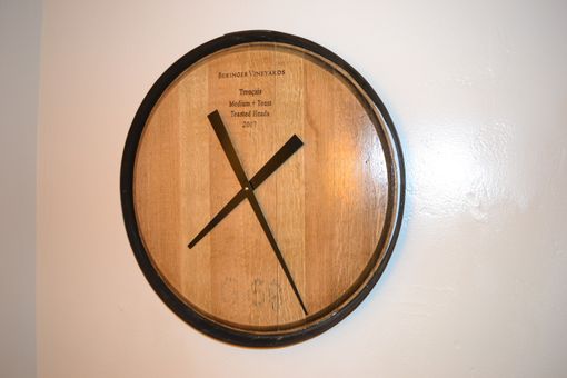 Custom Made Wine Barrelhead Clock