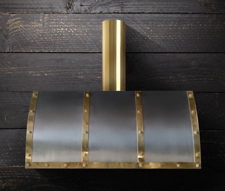 Custom Made Custom Brass & Steel Range Hood Winston