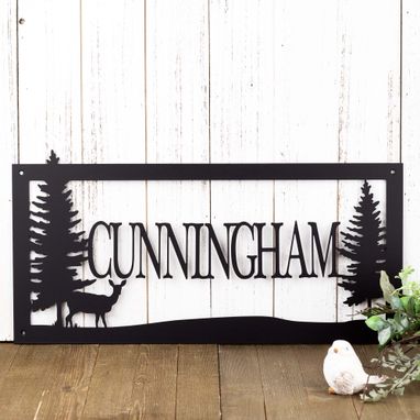 Custom Made Personalized Name Metal Sign, Doe Deer, Custom Metal Sign, Family Name Sign, Outdoor Plaque