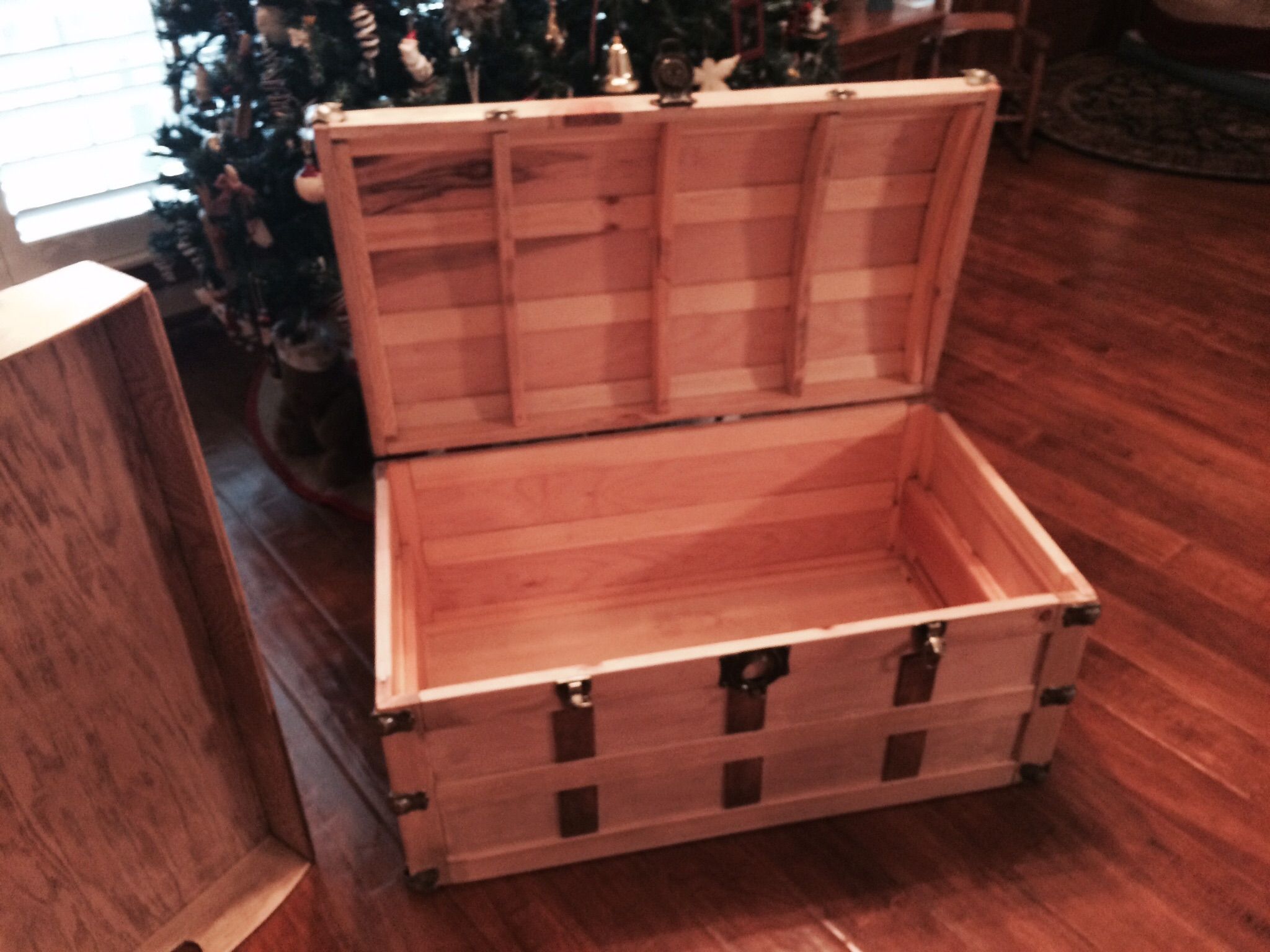 Buy Hand Made Custom Made Distressed Wood Trunk, made to order from