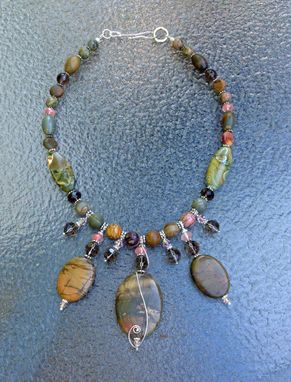 Custom Made Jasper And Sterling Necklace