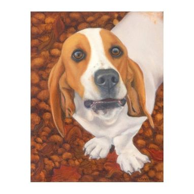 Custom Made Basset Hound Painting - Original Oil Painting - Hound Dog Art - Shelter Dog Art - Basset Dog Art