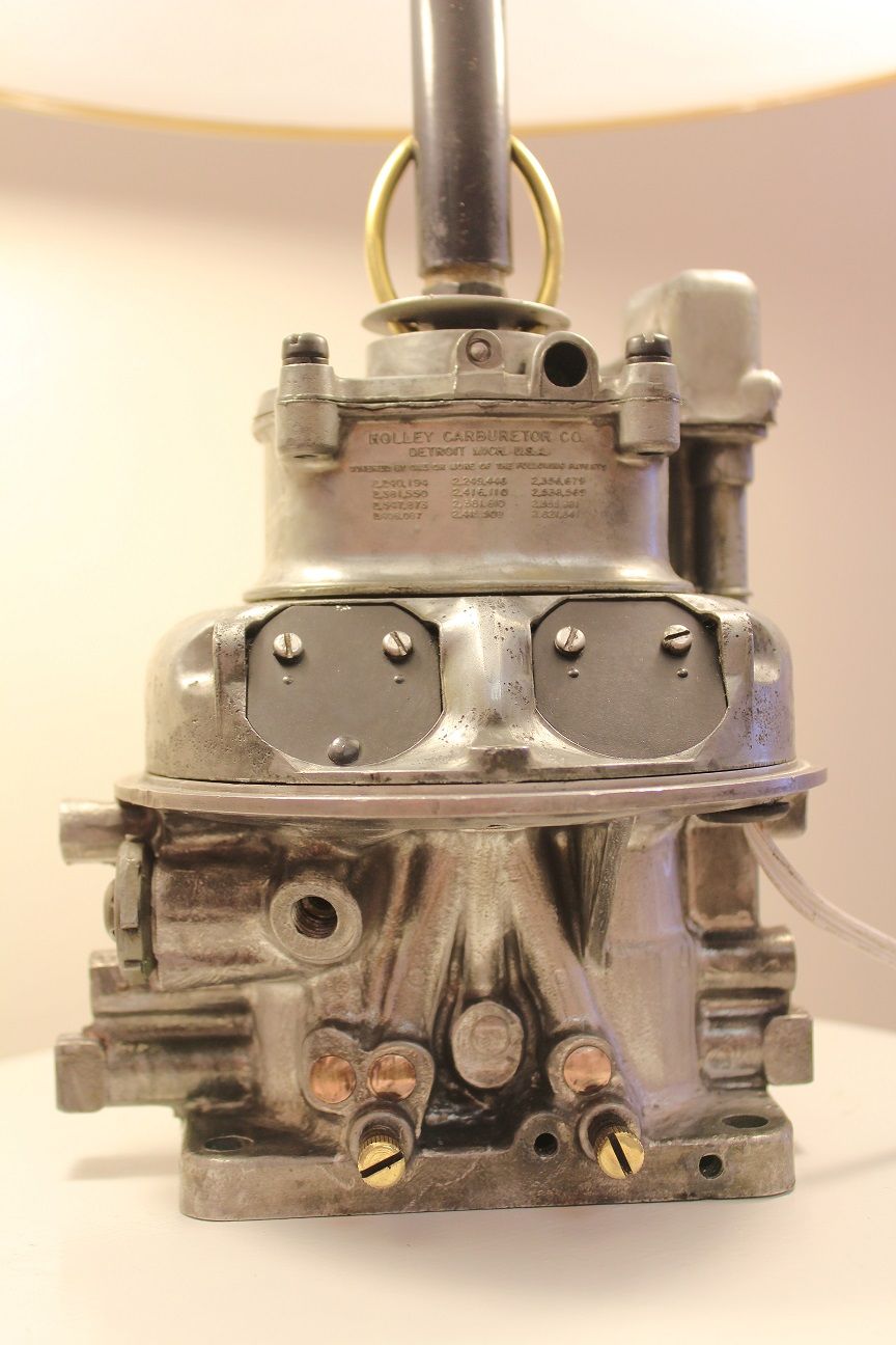 Custom Made 55 Mercury Teapot Carb Lamp by Top Hat Fabrication LLC