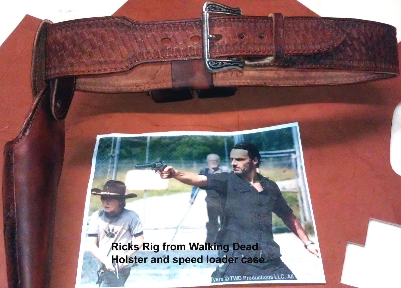 Hand Made Ricks Walking Dead Holster Set by Manta Leather