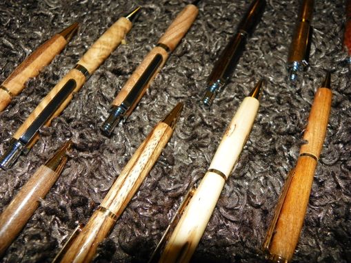 Custom Made Custom Built Wood Click Pen With Chrome Or Gold Finish (Your Choice Of Wood Types)