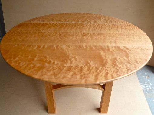 Custom Made Cherry And Maple Kitchen Table