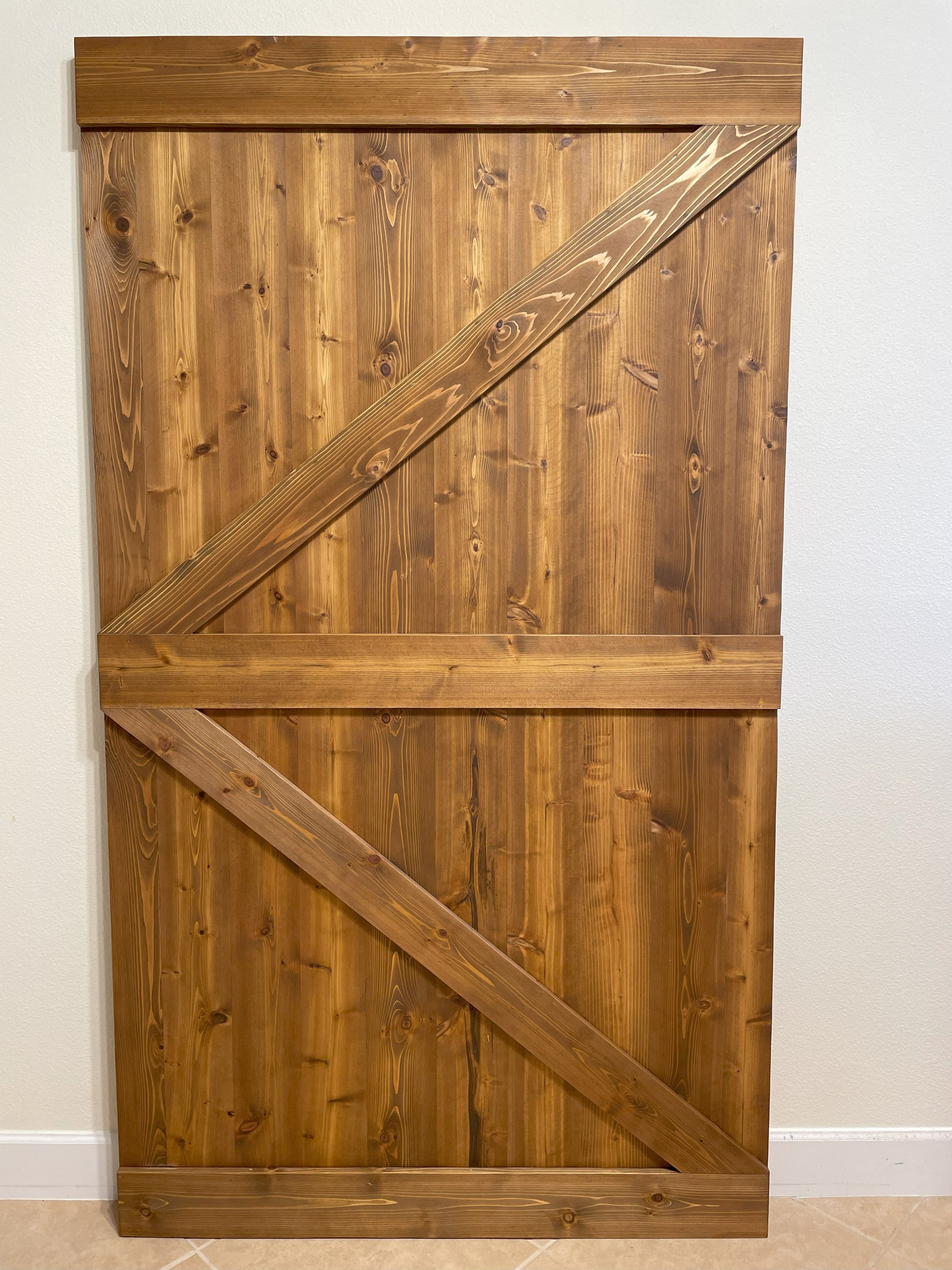 Hand Made Custom Made Barn Door Farmhouse Style Rustic Solid Cedar Wood