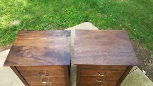 Custom Made Walnut Bedside Tables