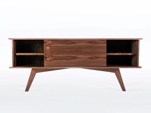 Custom Made Modern Sideboard Buffet In Solid Walnut Wood "Montecito"