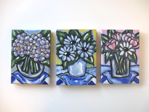 Custom Made Roses And Daisies Still Life Painting Original Acrylic On Canvas