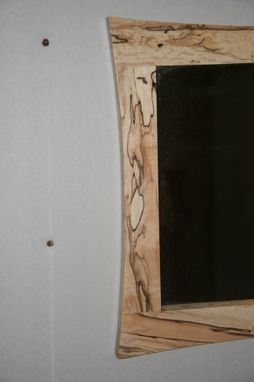 Custom Made Curved Edge Spalted Maple Mirror