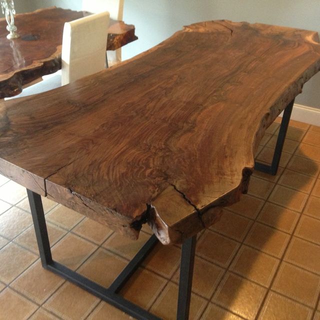 Handmade Live Edge Claro Walnut Dining Table By Ozma Design Handmade Live Edge Claro Walnut Dining Table By Ozma Design Custommade Com