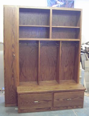 Custom Made Mud Room Cabinet