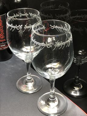 Custom Made Elvish Glasses | Rings Themed Wedding | Wedding White Wine Glasses | White Wine Glasses