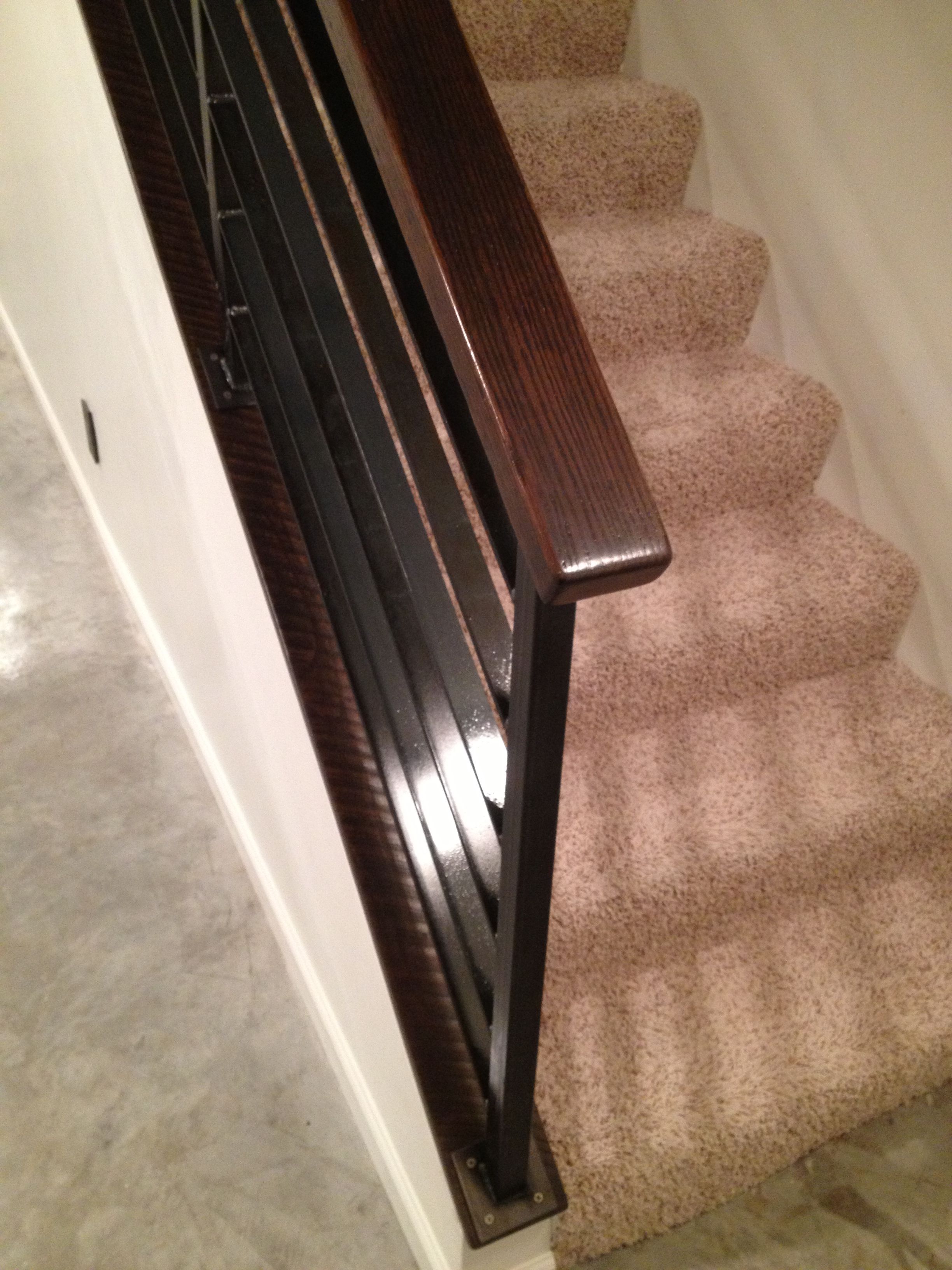 Custom Made Horizontal Slat Railing by Wacoavenue Fabrication