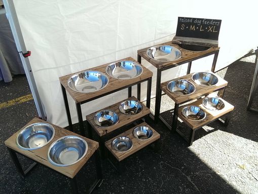 Custom Made Raised Dog Food Bowls / Raised Dog Feeders