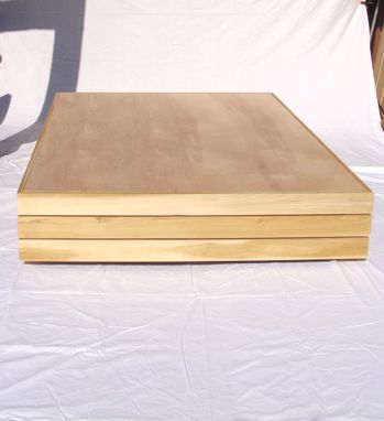 Custom Made Floating Platform Bed Frame - Poplar Asian Inspired