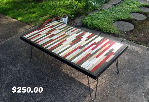 Custom Made Reclaimed Wood Table Painted