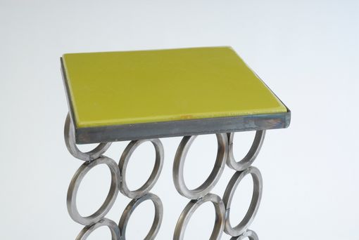 Custom Made Steel Base Wine Rack/Occasional Table With Interchangeable Tops