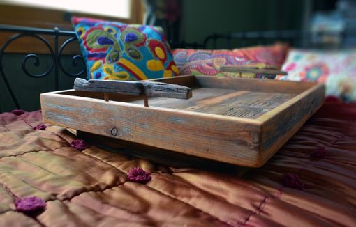 Custom Made Breakfast Tray Made From Rustic Reclaimed Wood