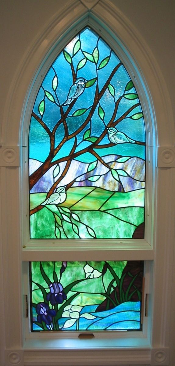 Custom Stained Glass/Bevel Window by Krysia Designs