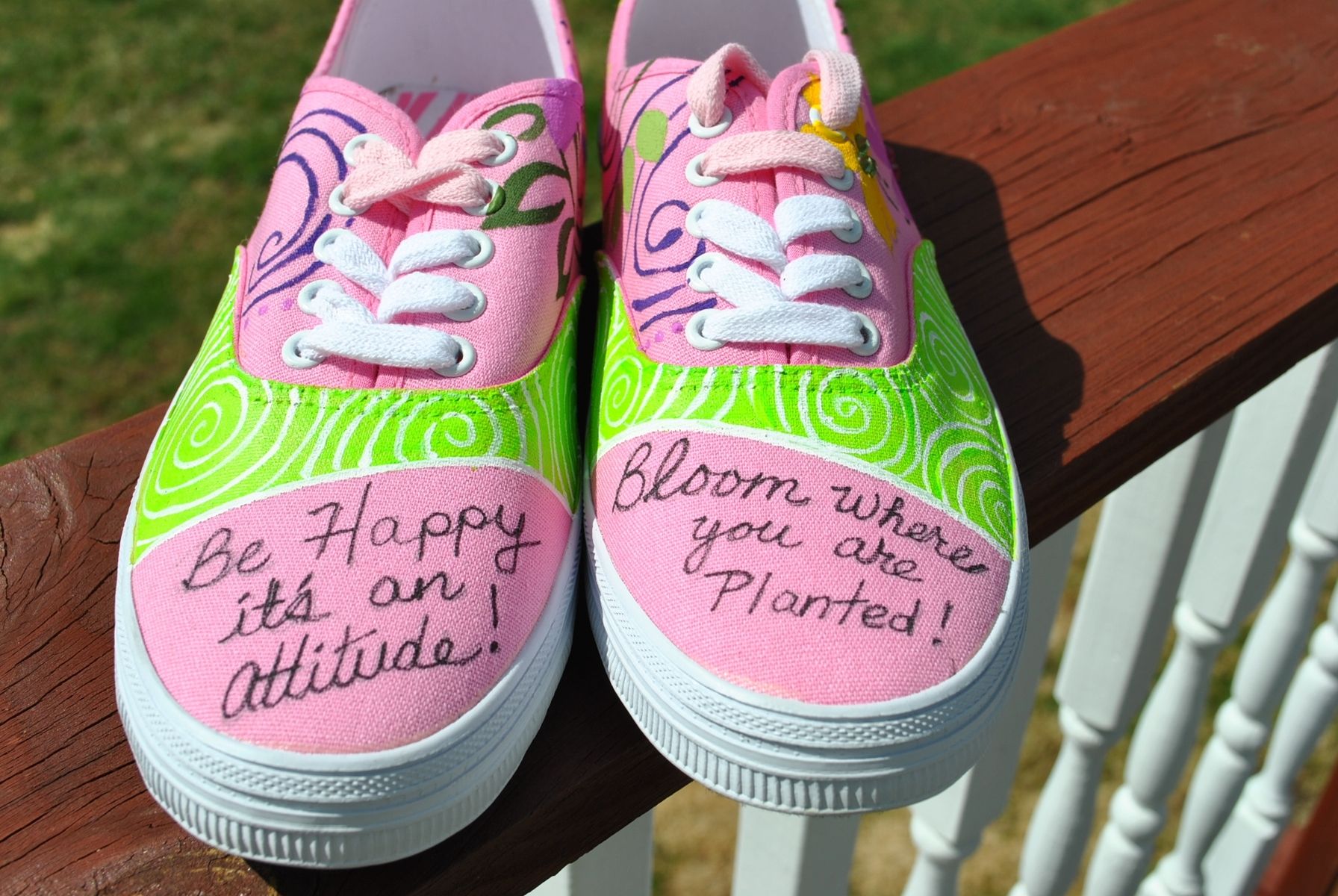 Crafted Christian Themed Hand Painted Sneakers Size 7.5 Annetastic Designs | CustomMade.com