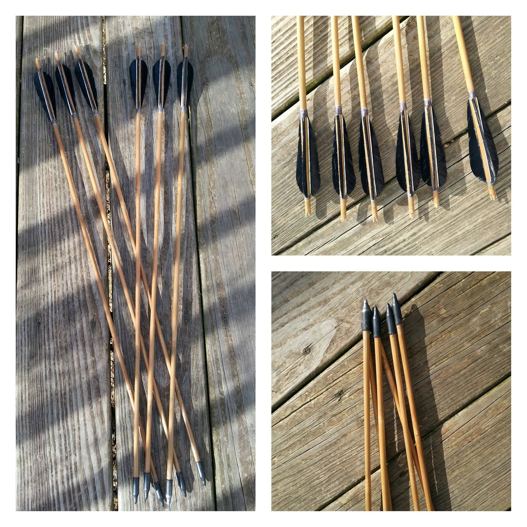 Buy Custom 3 Handmade Bamboo Arrows, made to order from Mead Longbows ...