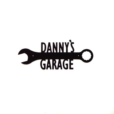 Custom Made Personalized Wrench Metal Art Garage Sign