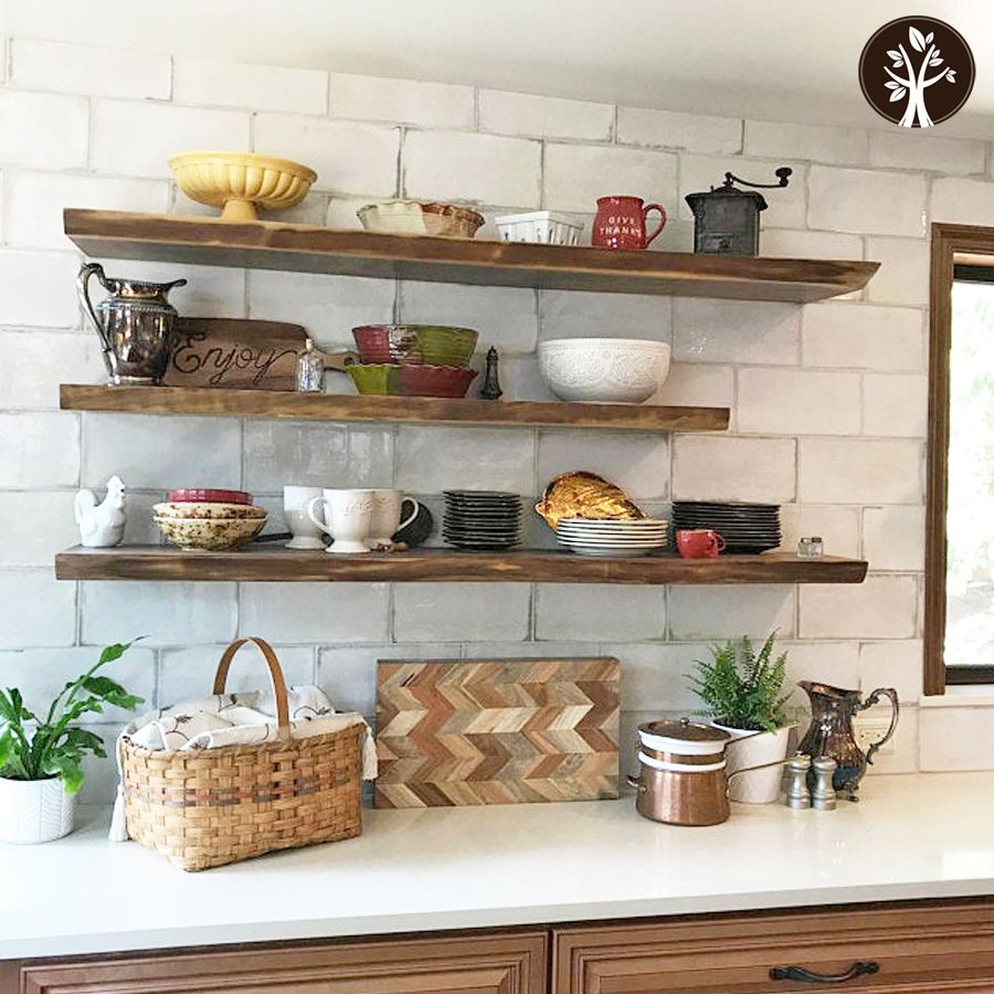 Hand Crafted Black Walnut Live Edge Floating Shelves Single Slab by ...