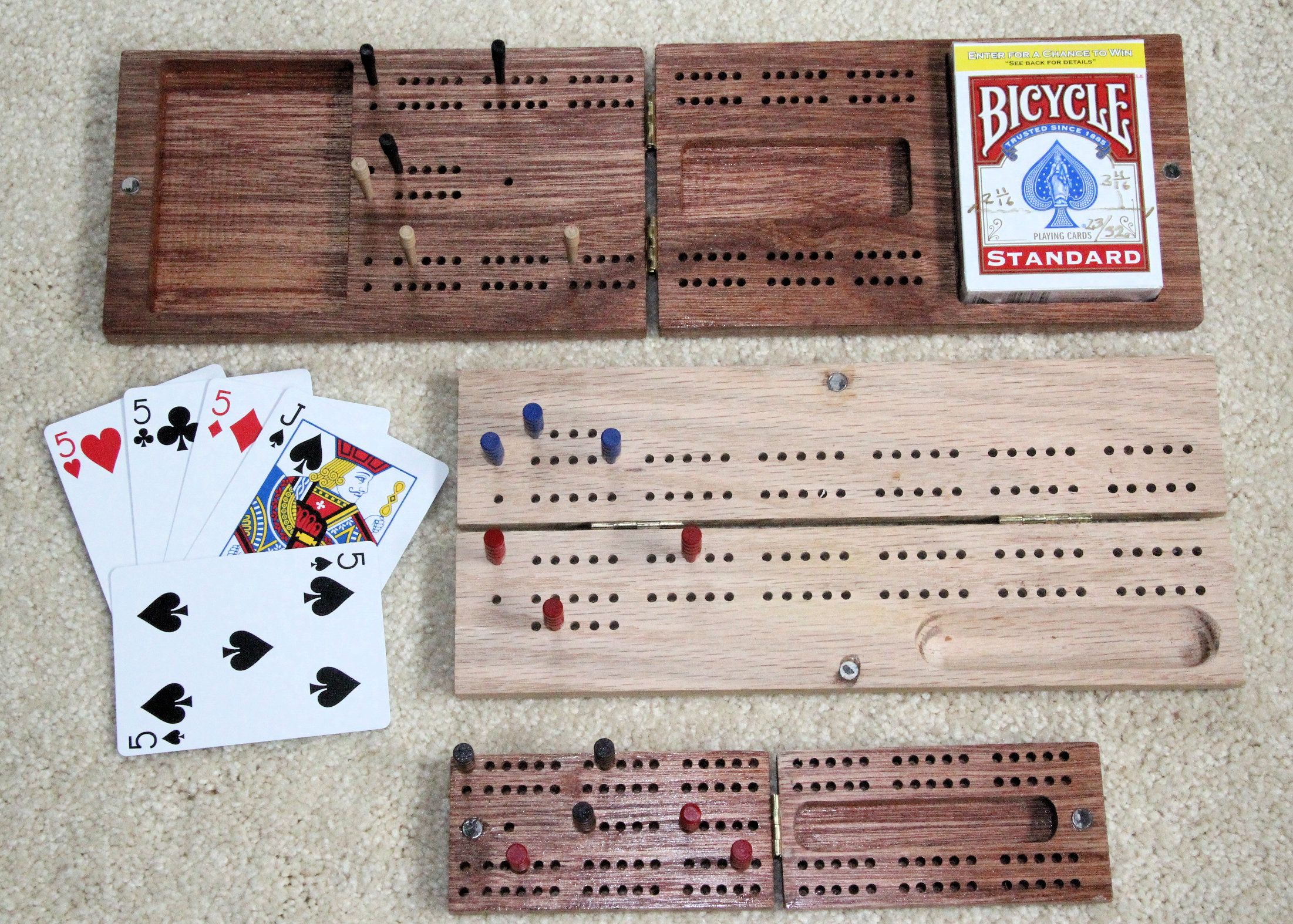 Buy Custom Travel Cribbage Boards, made to order from Real