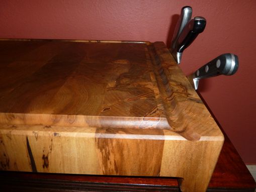 Custom Made Ambrosia Maple End Grain Chopping Board, Butcher Block, Island